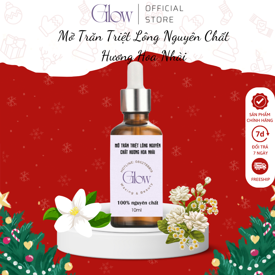 Mỡ Trăn Triệt Lông Nguyên Chất Hương Hoa Nhài Giảm Kích Ứng, Mờ Rạn Da, Hỗ Trợ Triệt Lông GLOWWAXING - 1097