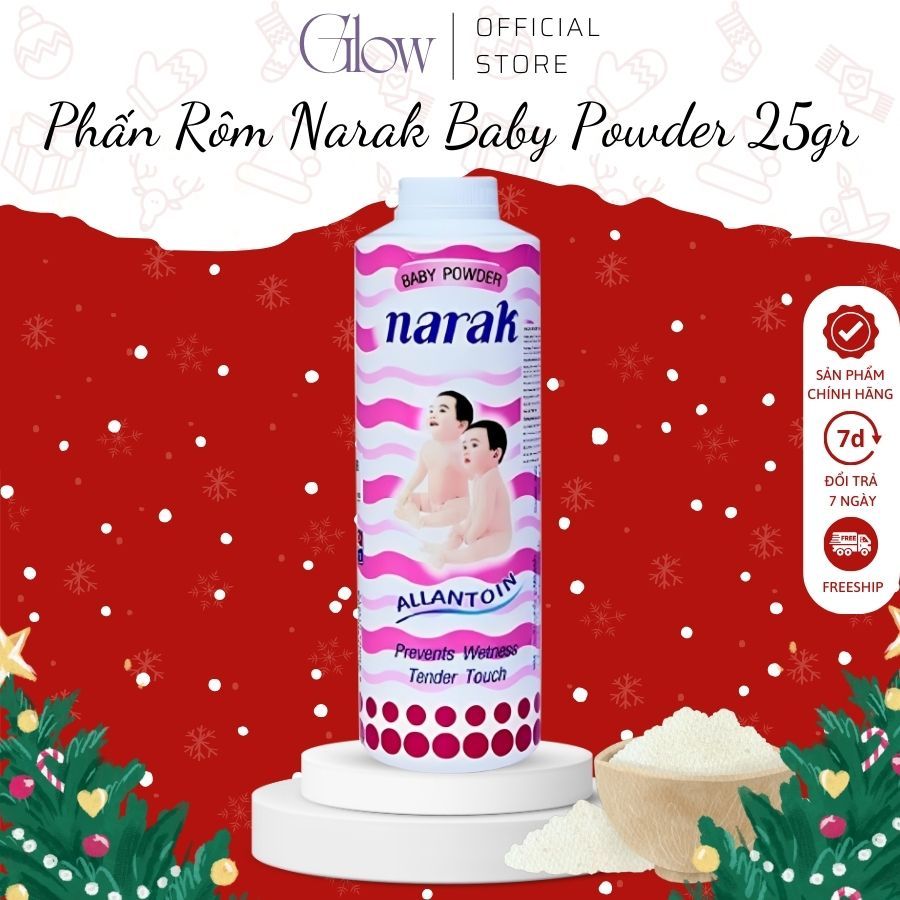 Phấn Rôm Dùng Trước Khi Wax Lông Narak GLOWWAXING Giúp Làm Khô Da, Hút Ẩm Và Bám Lông Tốt Hơn Khi Waxing Chai 25gr