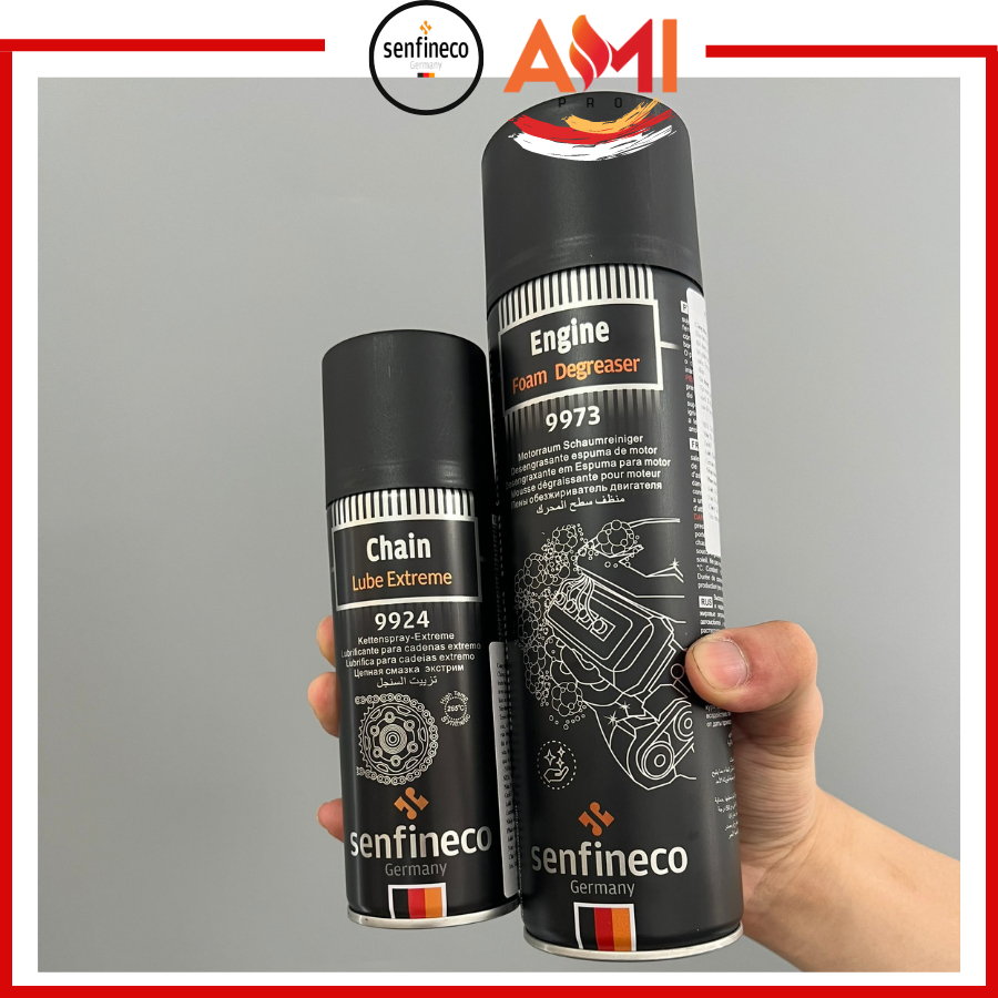 Combo Dưỡng Sên và Vệ Sinh Sên Xích Xe Máy Senfineco 9924 + 9973