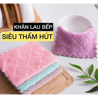 Khăn lau bếp - khăn lau tay 2 mặt siêu thấm