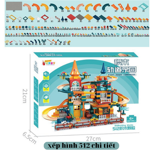 Đồ chơi trẻ em xếp hình tháp cầu trượt vòng xoay mặt trời tặng kèm oto, Đồ chơi thông minh làm từ nhựa ABS cao cấp.