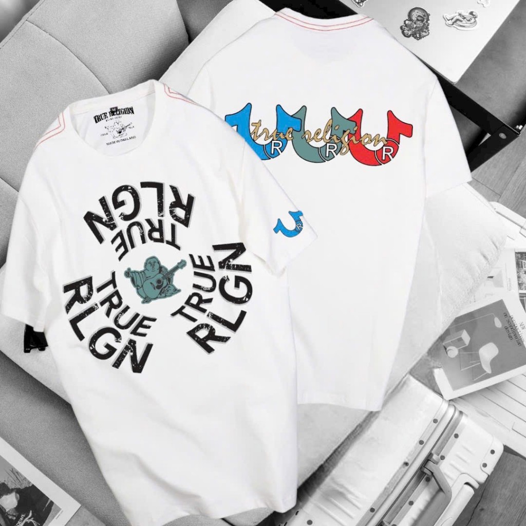 Áo thun thá ecko cổ tròn AFF  áo thun nam ông địa dập u 3logo