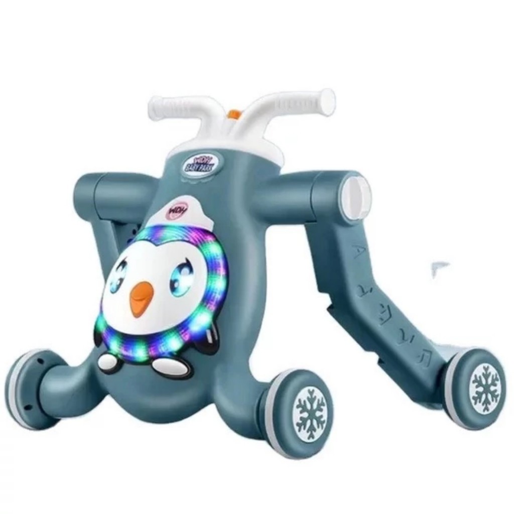 Xe tập đi đa năng cho bé 3in1 kèm xe chòi chân và xe trượt scooter kèm nhạc và đèn K11