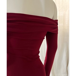 TADstore - Andea Dress đầm maxi trễ vai tay dài