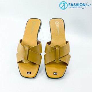 Dép Bệt Quai Đan Chéo Da Lì Chính Hãng 2Tfashionfeet, Kiểu Dáng Tao Nhã, Thiết Kế Sang Trọng, HVT003