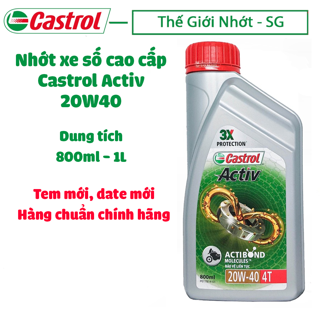 Nhớt xe số cao cấp Castrol Activ 4T 20w40