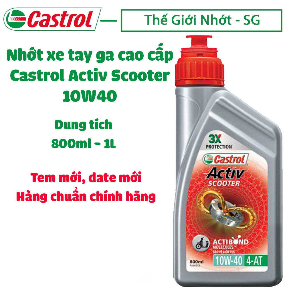 Dầu nhớt xe tay ga Castrol Activ Scooter 10W40 4T