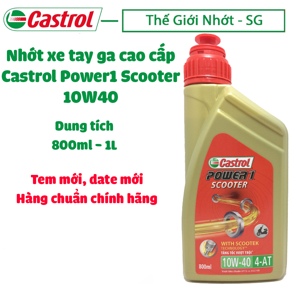 Nhớt dành cho xe tay ga Castrol Power-1 Scooter 10W40 4T