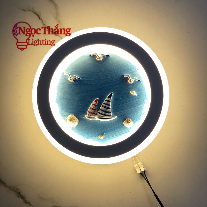 Đèn treo tường ốp tường cánh buồm trang trí phòng khách phòng ngủ cầu thang 8W 220V V8741 Ngọc Thắng