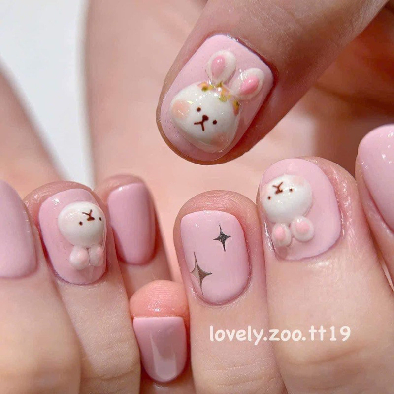 Cham bột hình thú - giá 1 cham - phụ kiện trang trí nail