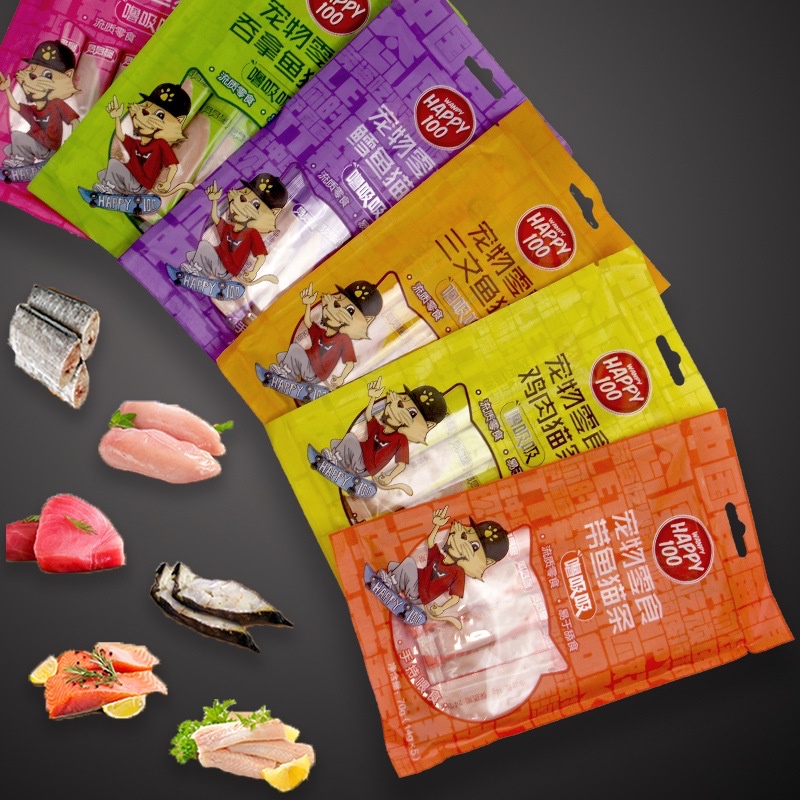 Súp thưởng Wanpy Happy 100 cho mèo - gói 5 tuýp