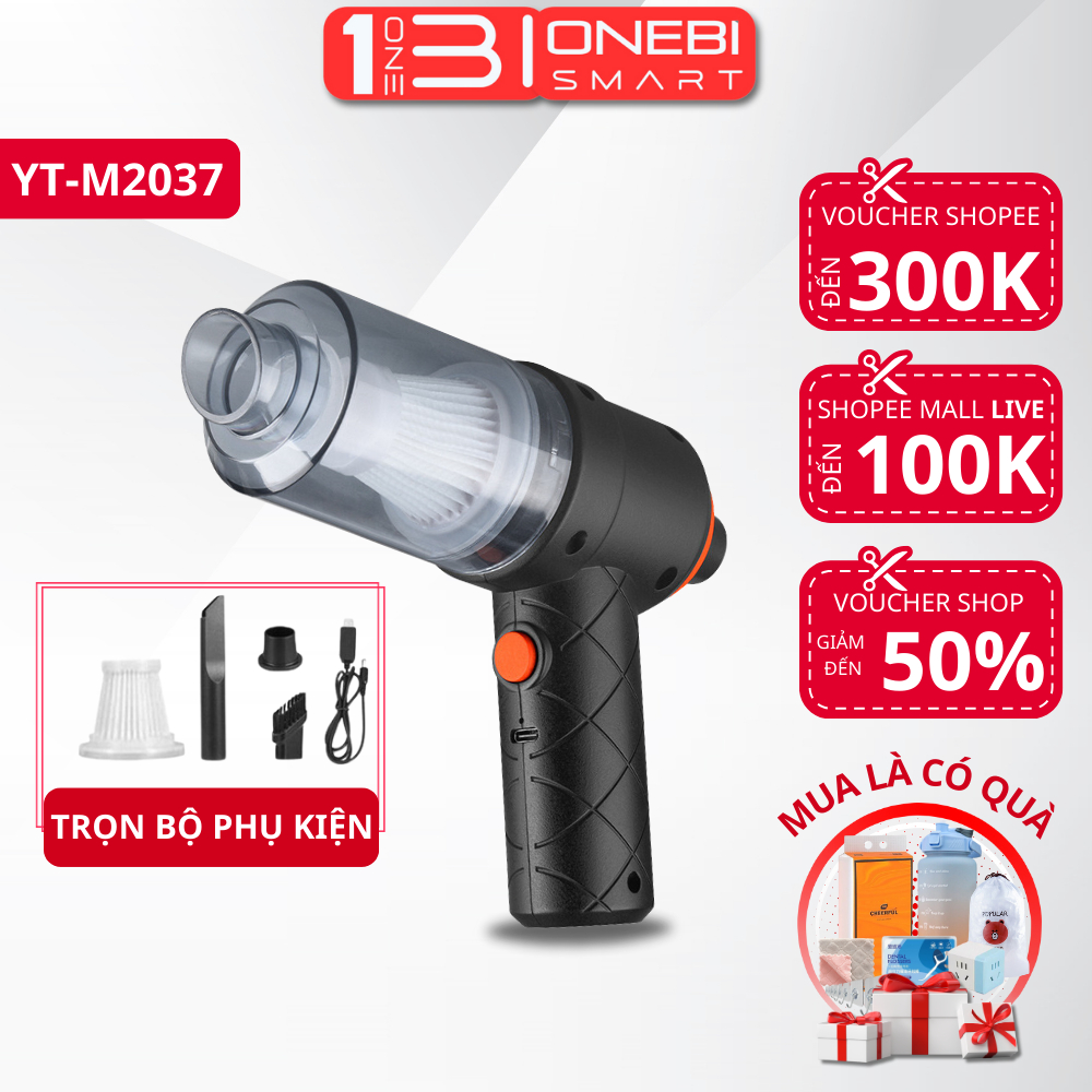 Máy Hút Bụi Mini Cầm Tay Không Dây Lực Hút 6000MPA Nhỏ Gọn, Pin Sạc Tiện Lợi, Lực Hút Siêu Mạnh, Công Suất 60w