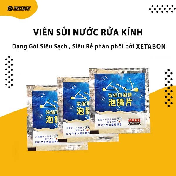 Viên Sủi Rửa Kính Túi Cho Ô tô Tiện Dụng (1 Viên = 4L Nước)