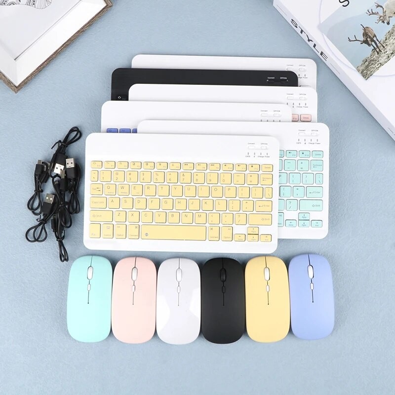 Bàn phím bluetooth không dây mini G01 10 inch chuột không dây cho điện thoại, ipad laptop nhiều màu sắc tùy chọn