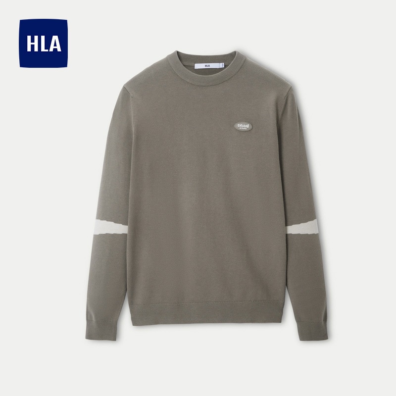 HLA - Áo len nam dài tay mềm mịn thân thiện với da Skin-friendly soft knitted long sleeves pullover top