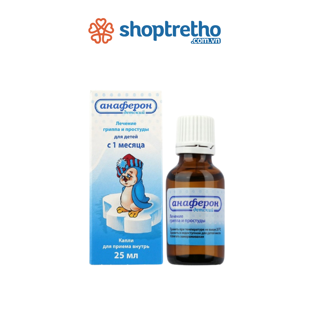 Siro chim cánh cụt Anaferon Nga giúp tăng đề kháng cho bé 25ml