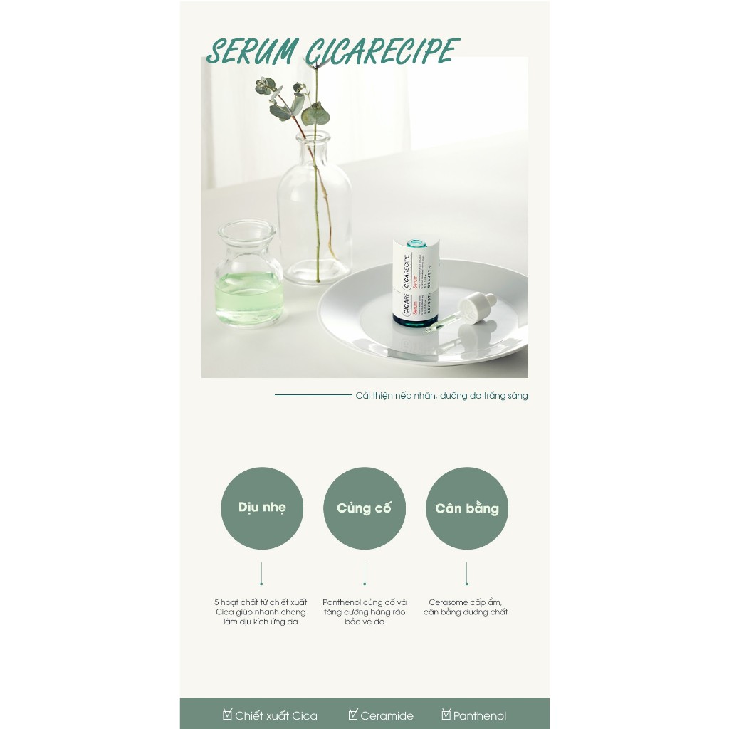 Tinh Chất Chăm Sóc Da Chiết Xuất Rau Má Beausta Cicarecipe Serum 30ml - WANYI VN