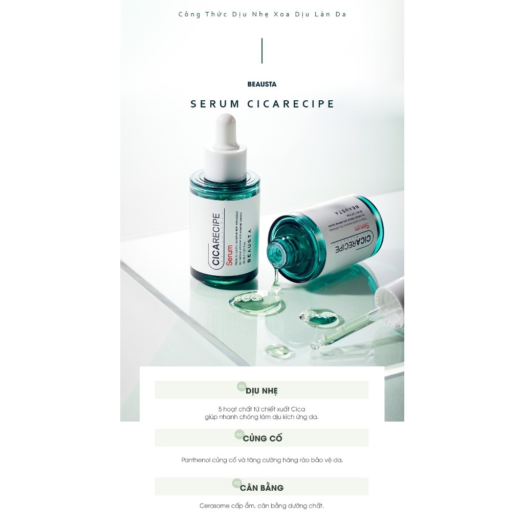 Tinh Chất Chăm Sóc Da Chiết Xuất Rau Má Beausta Cicarecipe Serum 30ml - WANYI VN