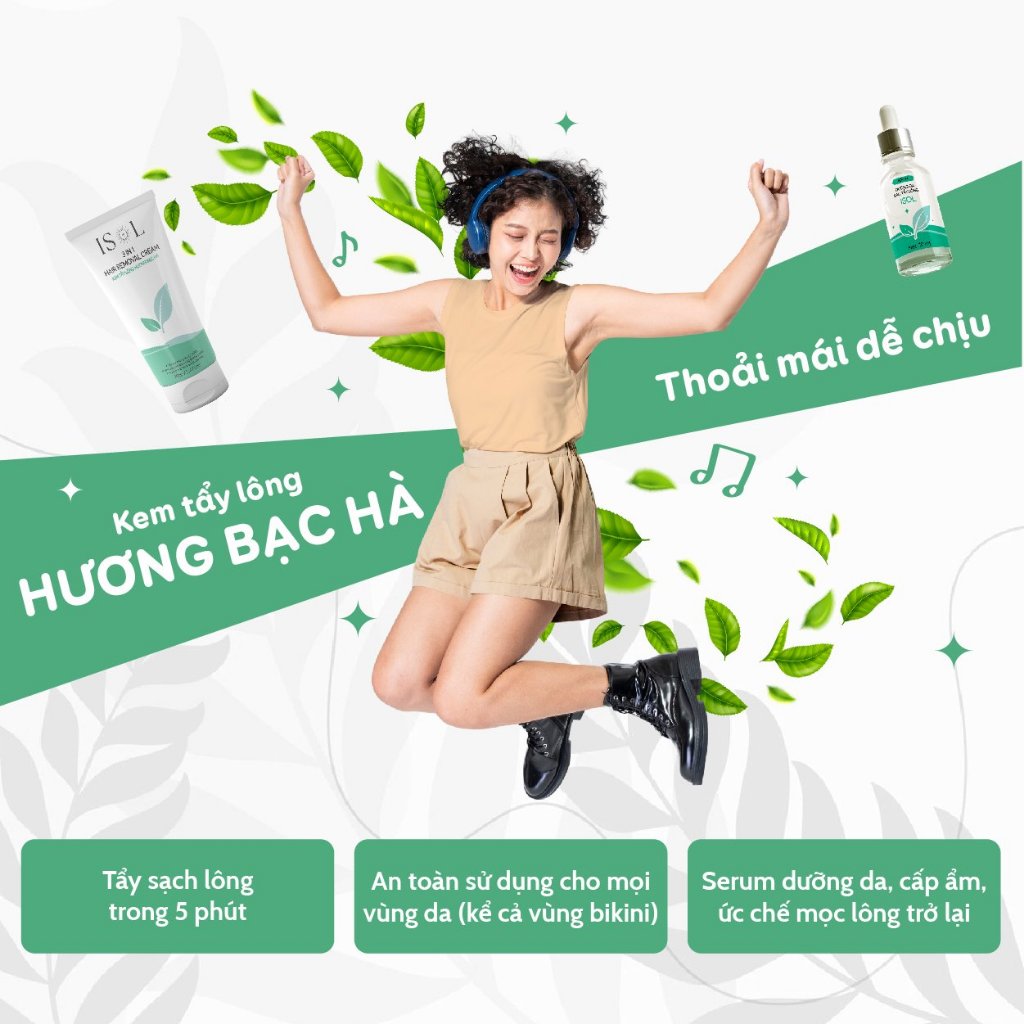 [QUÀ TẶNG KHÔNG BÁN] BỘ ĐÔI KEM TẨY LÔNG HƯƠNG BẠC HÀ VÀ SERUM DƯỠNG DA ISOL TẶNG KÈM KHI MUA MÁY UỐN SEEMEE