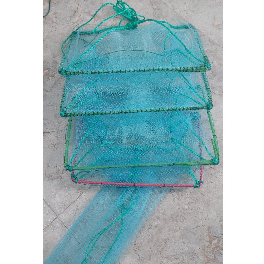 Đuôi lưới lồng bát quái 4 khung lỗ lưới 1cm cước 0.32mm cước đúc