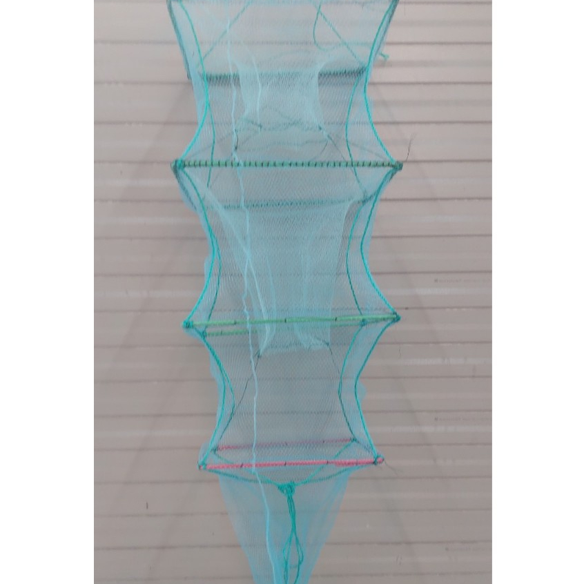 Đuôi lưới lồng bát quái 4 khung lỗ lưới 1cm cước 0.32mm cước đúc