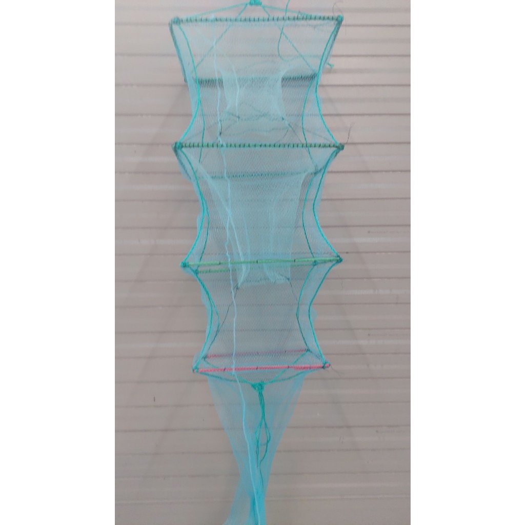 Đuôi lưới lồng bát quái 4 khung lỗ lưới 1cm cước 0.32mm cước đúc