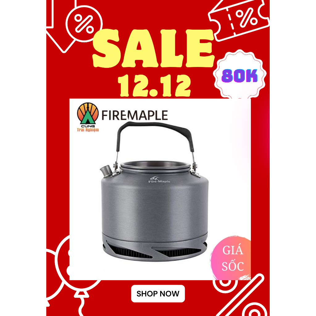 [CHÍNH HÃNG] Ấm Đun Nước 1.5L Fire Maple FEAST-XT2 Gọn Nhẹ Chuyên Dụng Cho Du Lịch, Dã Ngoại Cắm Trại