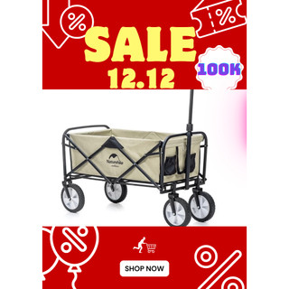 [CHÍNH HÃNG] Xe Đẩy Di Động Đựng Đồ Du Lịch, Dã Ngoại Naturehike Có Bánh Xe, Gấp Gọn Tiện Lợi NH19PJ001