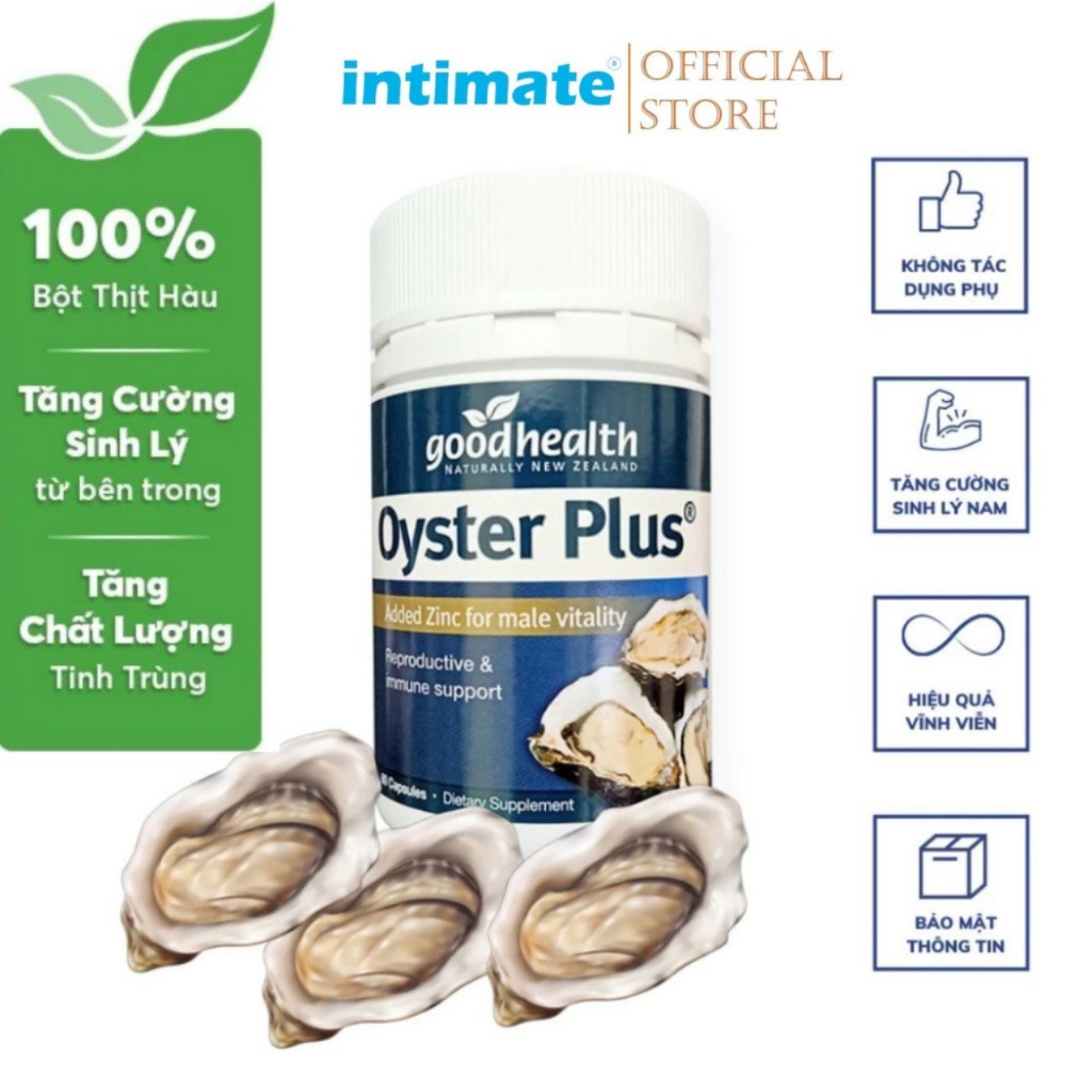 Tinh chất hàu biển Oyster Plus zinc Goodhealth 60 viên Úc tăng cường sinh lý nam chính hãng