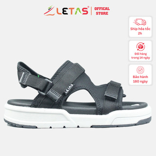 Sandal Uniex Letas D718 Đen ghi đế cao
