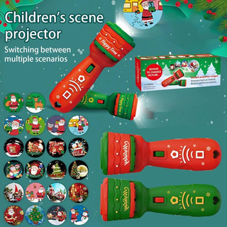 Đồ chơi noel đèn pin chiếu 80 hình cho bé, quà tặng noel cho bé