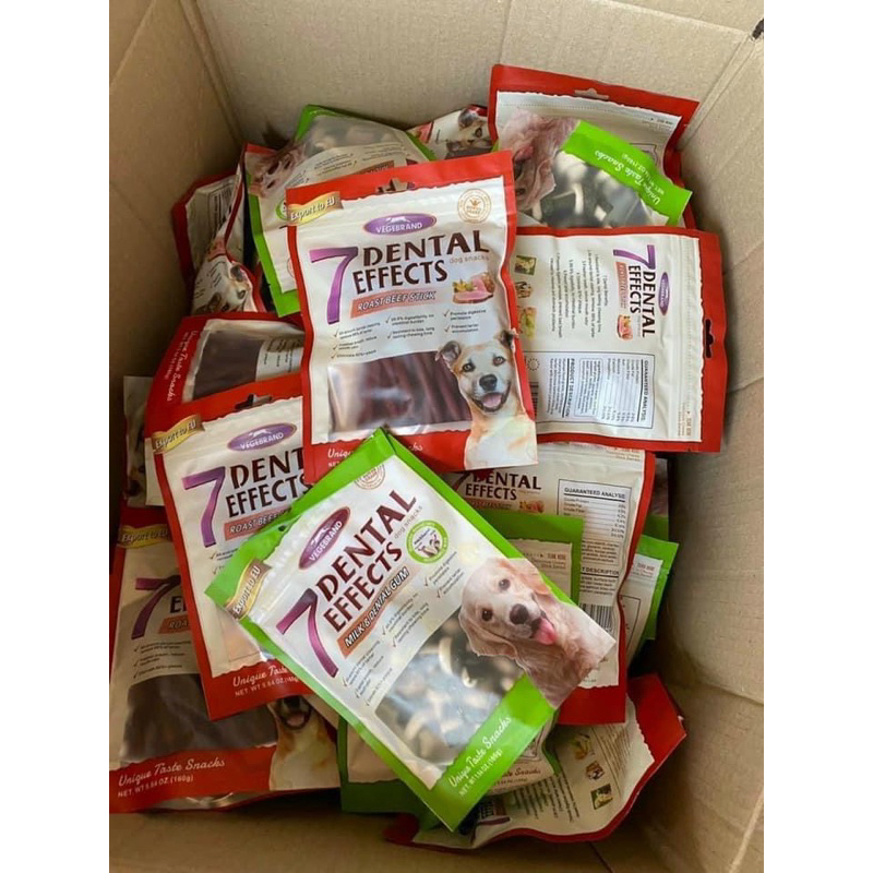 [Gói nguyên 160g] Xương gặm sạch răng dinh dưỡng cho chó mèo 7Dental Effects