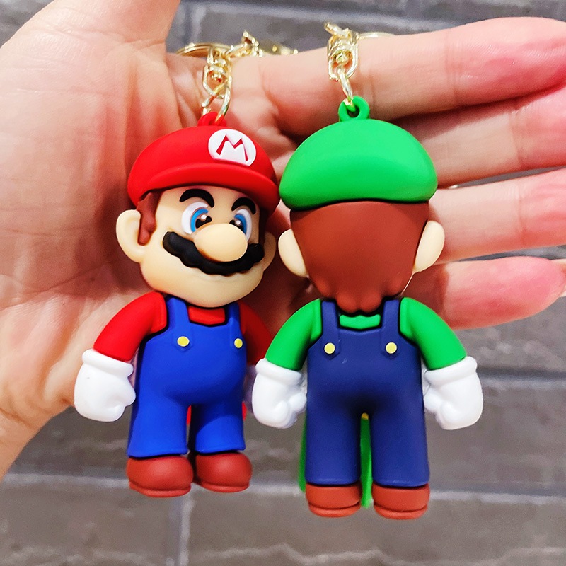 Móc khóa Silicon Mario, móc treo balo, túi, trang trí hoặc quà tặng