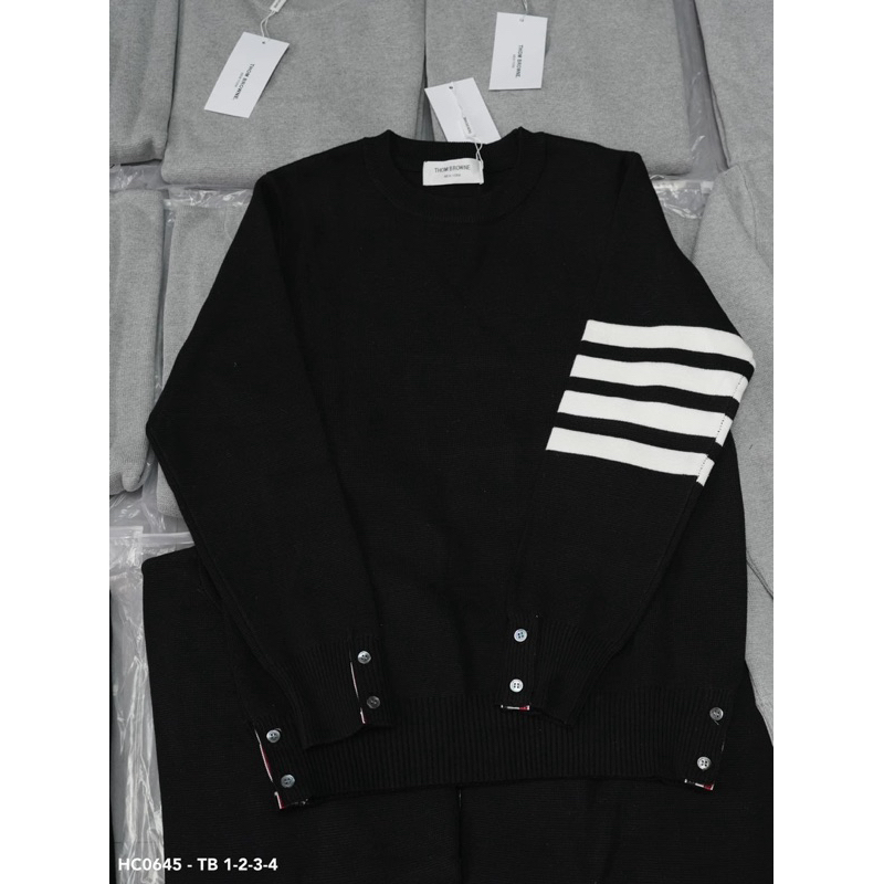 Áo Sweater len - Thom Browne - TB Knit 4bar len dệt kim