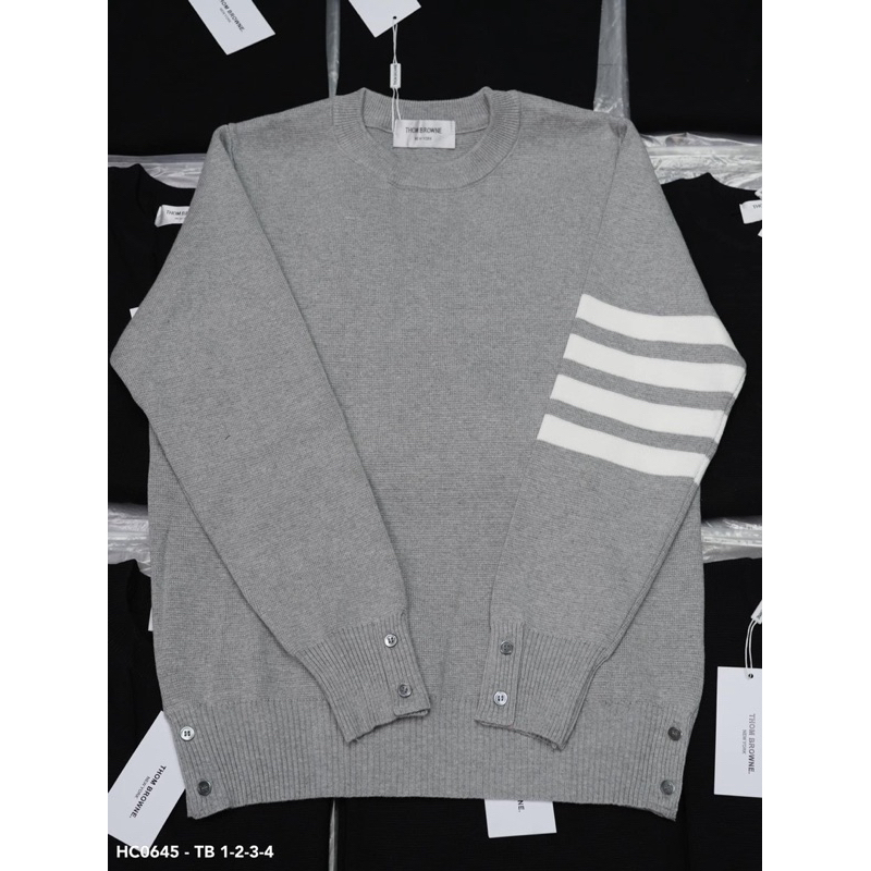 Áo Sweater len - Thom Browne - TB Knit 4bar len dệt kim