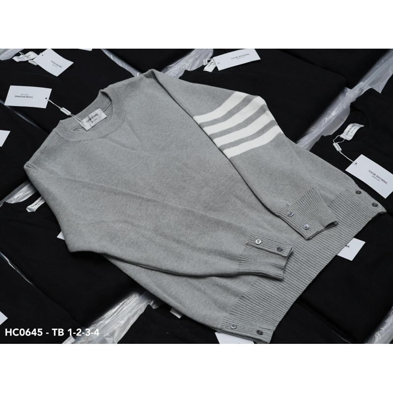 Áo Sweater len - Thom Browne - TB Knit 4bar len dệt kim