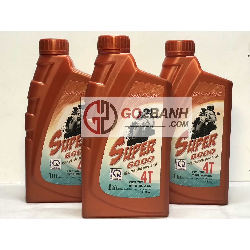 Nhớt Indo Petrol Super 6000 20W50 Xe Số 1L