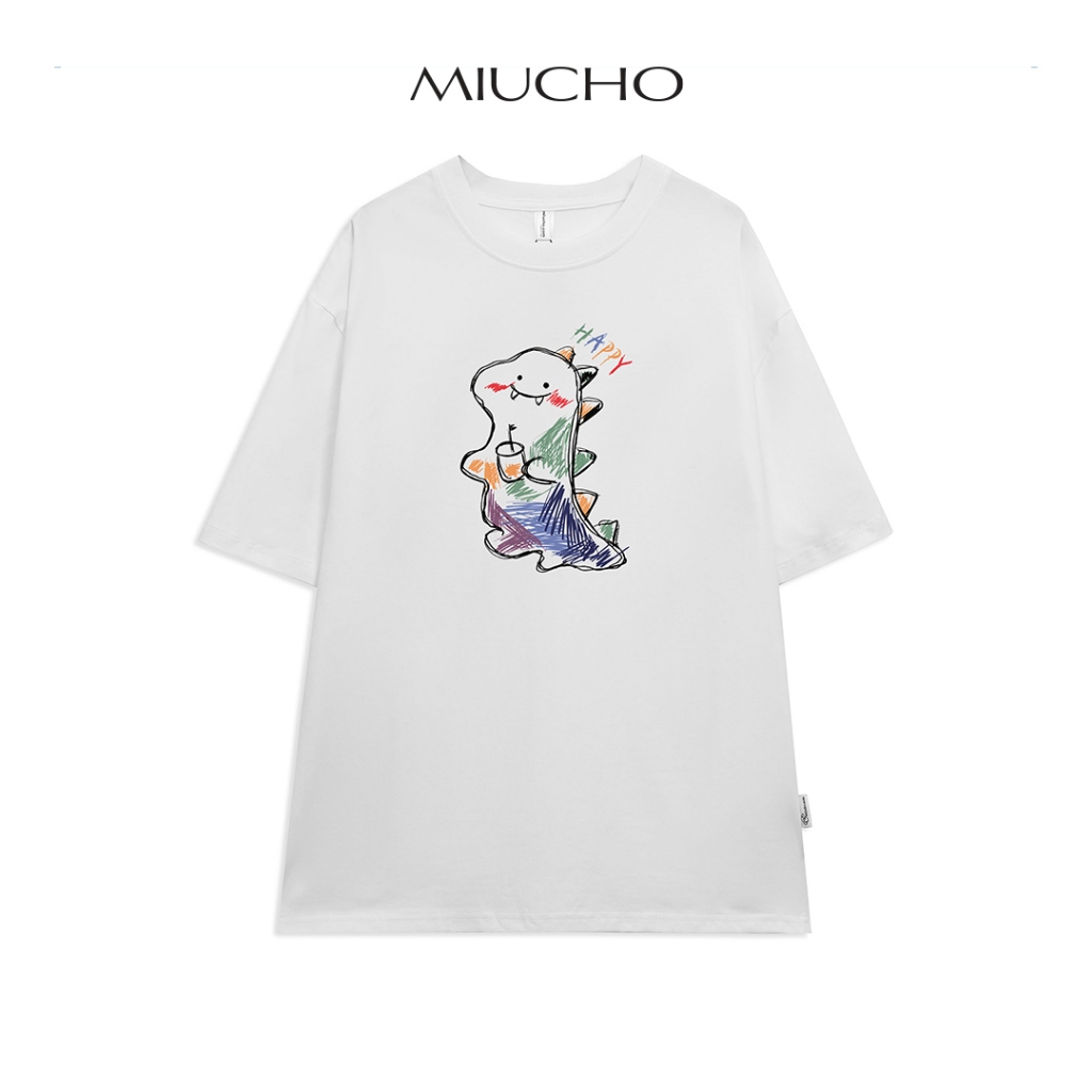 Áo phông nữ form rộng tay lỡ unisex đẹp chất vải cotton hàn quốc AT043 Miucho in hình