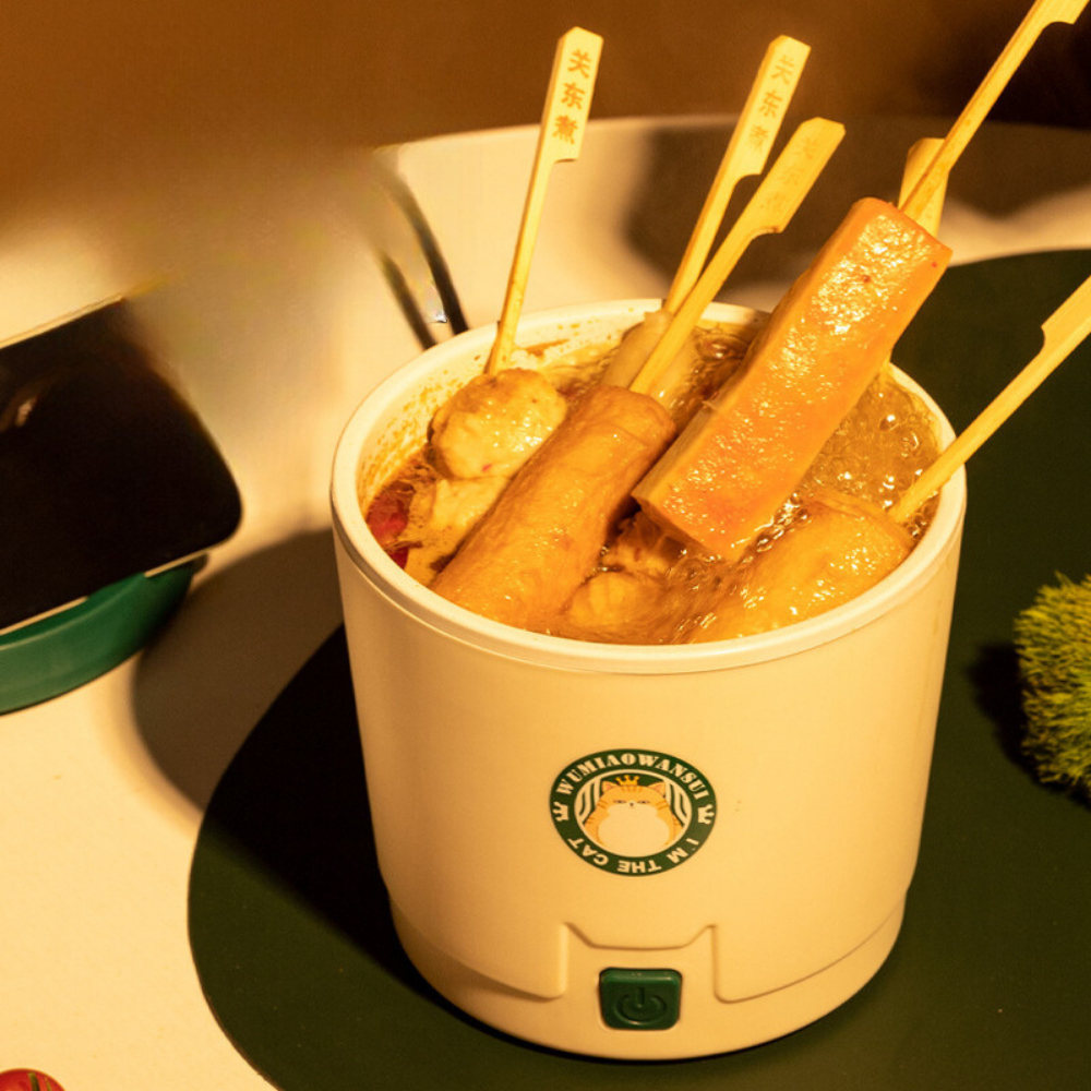 Nồi Nấu Mì Ca Mì Starbuck Đa Năng Nồi Lẩu Điện Cho Sinh Viên Dung Tích 1,2L, Lòng Tráng Chống Dính