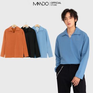 Áo Thun Thu Đông Tay Dài Có Cổ MANDO Chất Vải Da Cá Co Giãn Mềm Mịn, Body Thoải Mái, Phong Cách Trẻ Trung SWT022