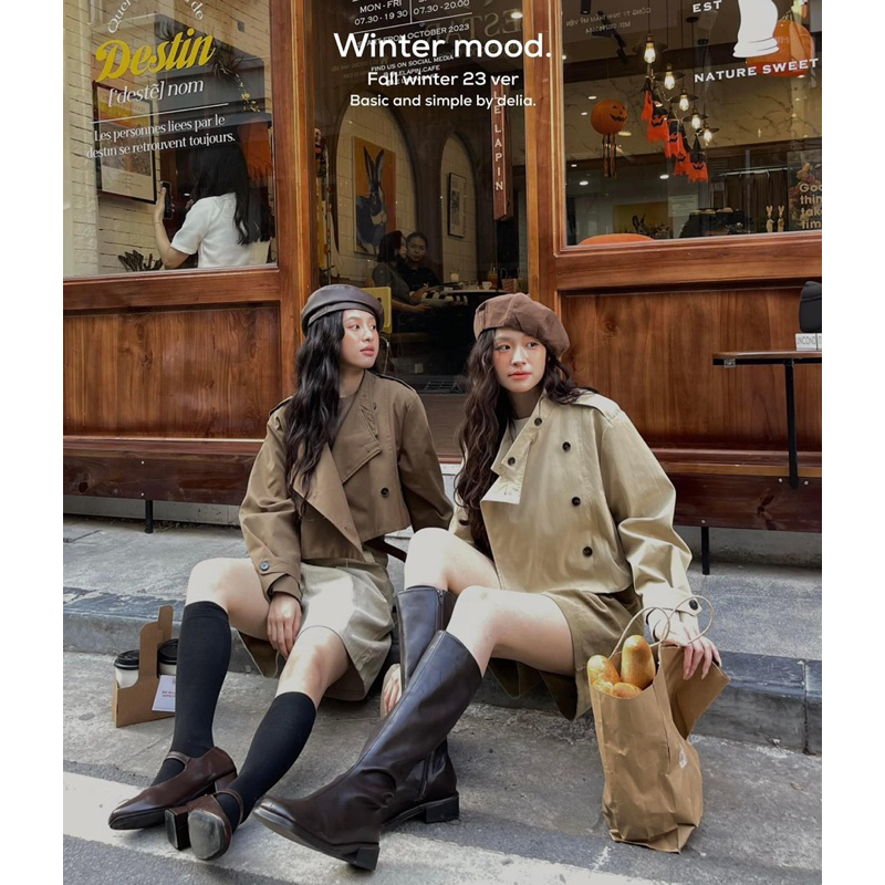 8097 ÁO MANGTO DÀI TAY DÁNG NGẮN NHIỀU CÚC