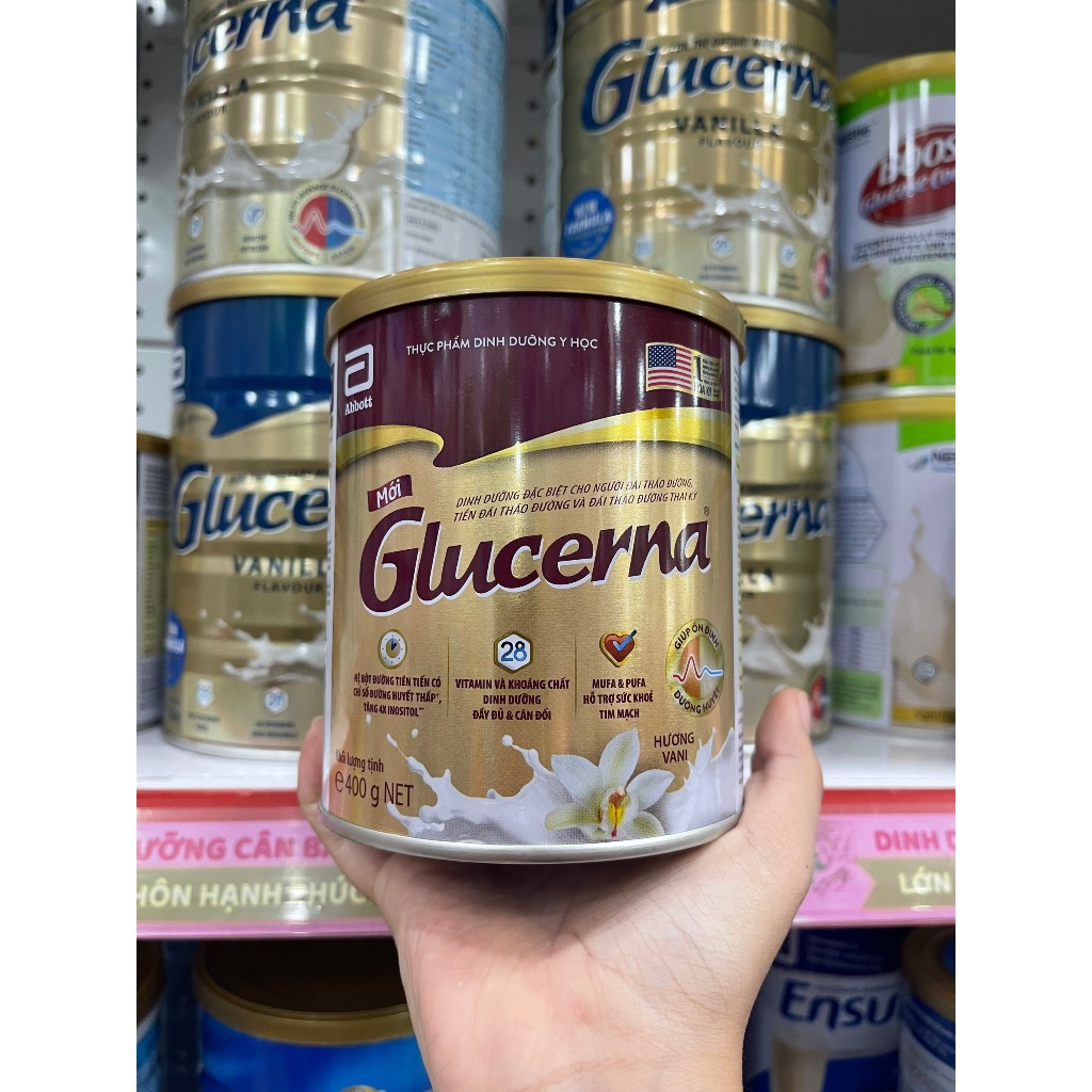 Glucerna 400g - Sữa bột dành cho người bị đái tháo đường (Mua 2 lon 400g tặng 1 chai glucerna 220ml)