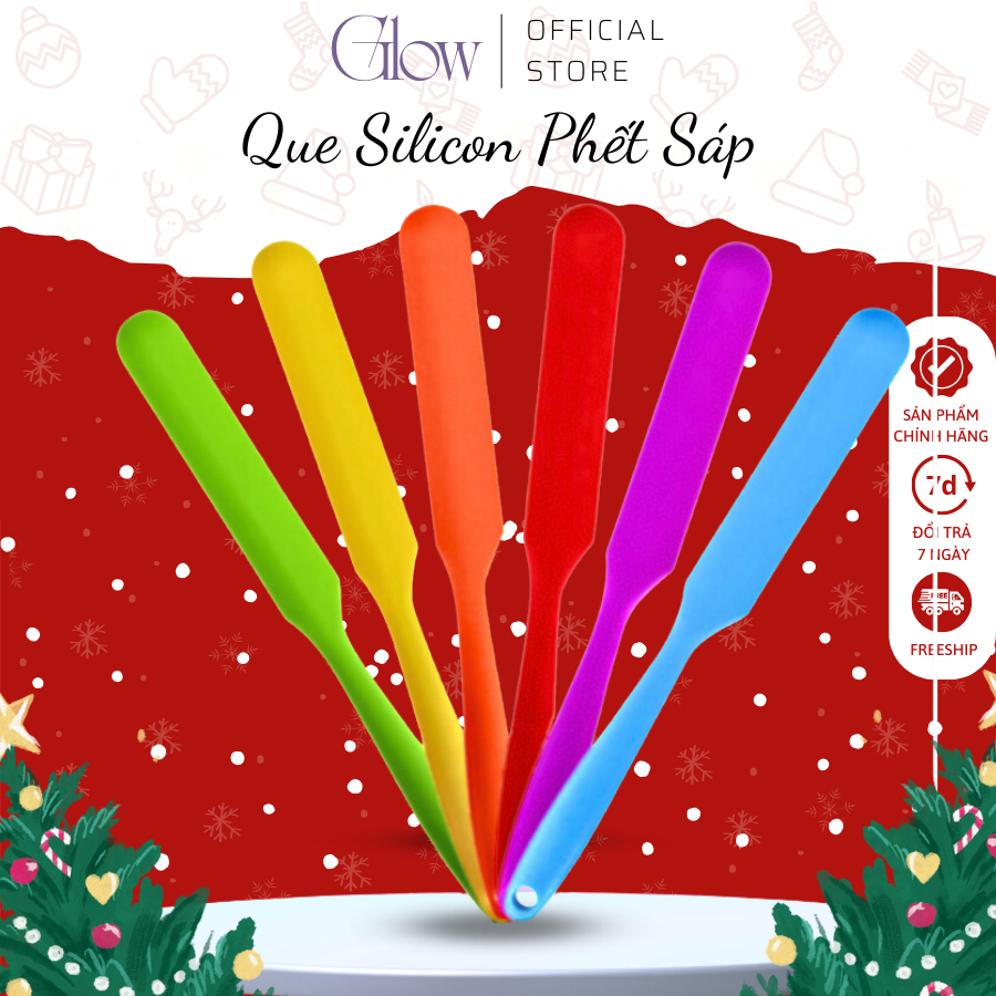 Que Silicone Phết Sáp Wax Lông Chống Dính GLOW WAXING Dễ Dàng Vệ Sinh, Tái Sử Dụng Nhiều Lần