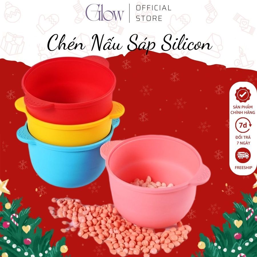 Chén Silicon Nấu Sáp Wax Lông Glow Waxing Chống Dính Chịu Nhiệt Dễ Vệ Sinh Chất Liệu Silicon Dẻo Dai An Toàn Khi Sử Dụng