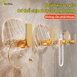 Móc treo nhà bếp MILADA, móc treo nhà tắm; Móc treo khăn; Móc treo đồ acrylic,Móc treo đồ trong suốt