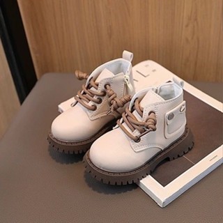 Sz 21-30 Bốt Da PU Đế Chiến Binh Phong Cách Hàn Quốc Cho Bé Trai K233