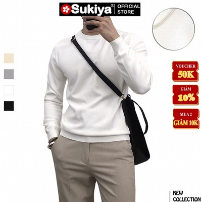 Áo Len Nam Cổ Tròn Sukiya Nhiều Màu, Đủ Size Chất Len mềm mịn AL15