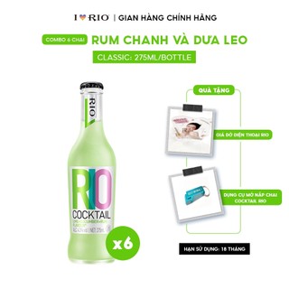 Rio cocktail vị rum chanh và dưa leo - combo 6 chai