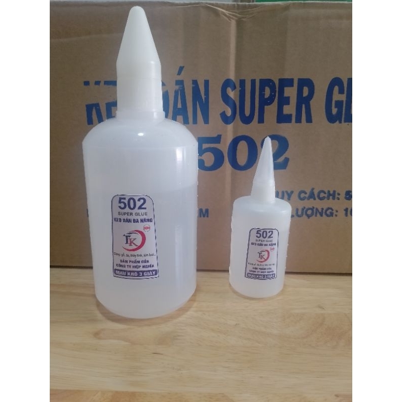 Keo 502 siêu dính mau khô 500g chai lớn