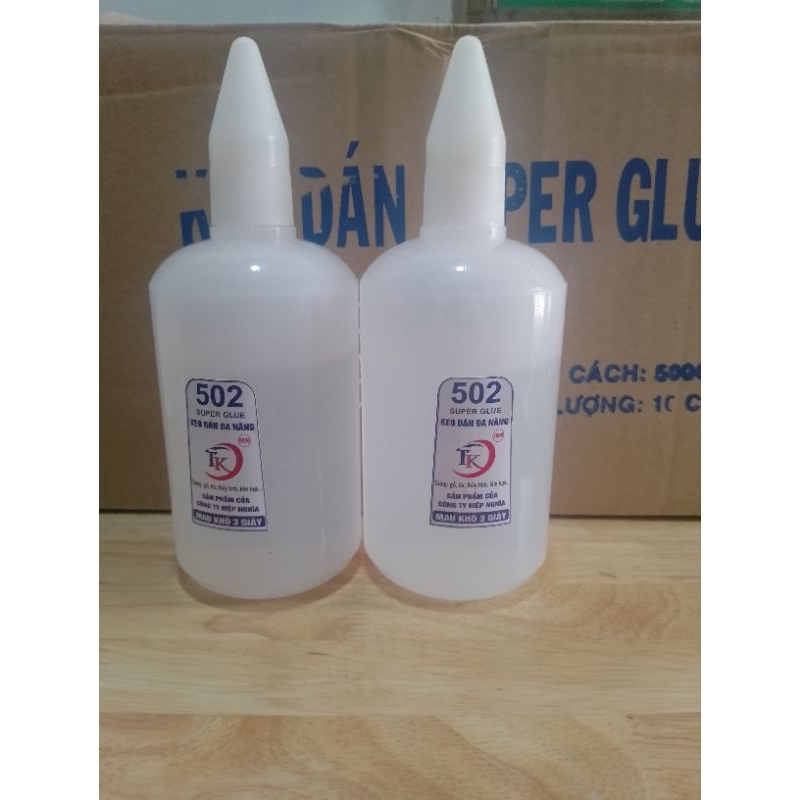 Keo 502 siêu dính mau khô 500g chai lớn